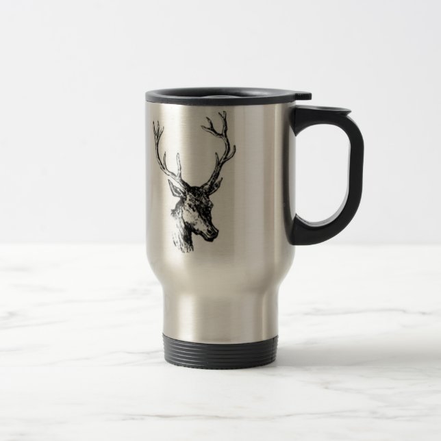 Tasse de voyage de cerfs communs (Droit)