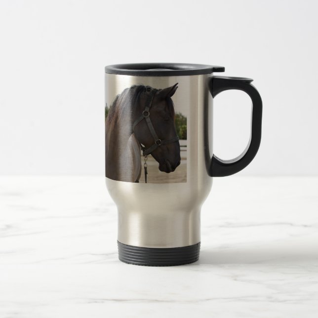 Tasse de voyage de cheval (Droit)