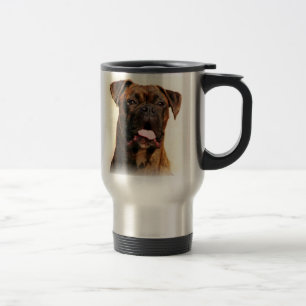 Tasse de voyage de chien de boxeur