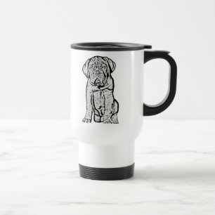 Tasse de voyage de chiot de Dogue de Bordeaux