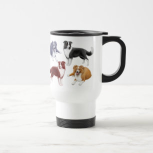 Tasse de voyage de colleys de frontière