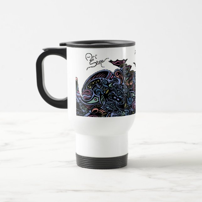 Tasse de voyage de couleur de toile d'araignée (Gauche)