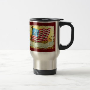 Tasse de voyage de drapeau de bannière ornée de