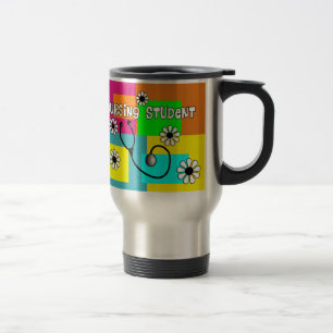 Tasse de voyage de fleurs d'étudiant de soins