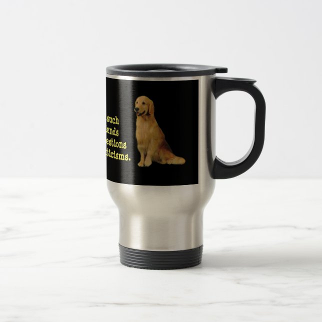 Tasse de voyage de golden retriever (Droit)