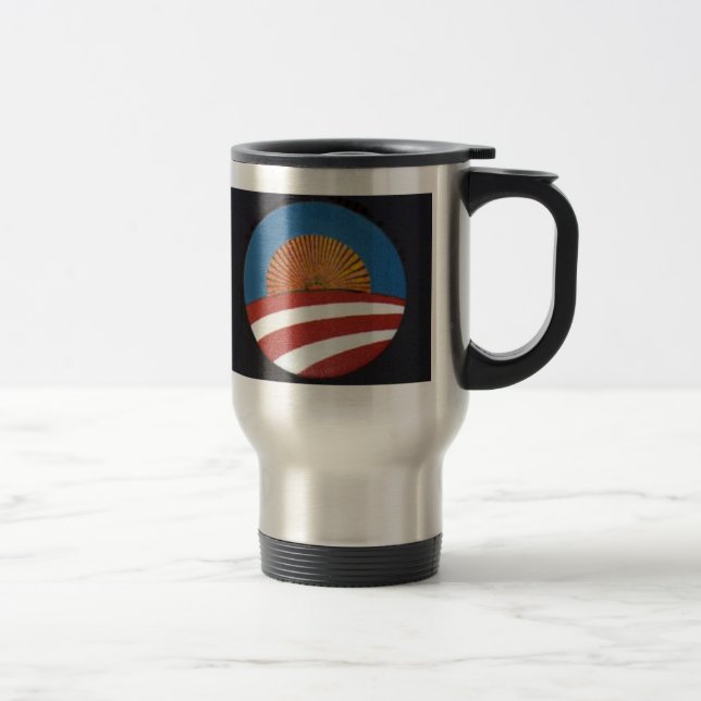 Tasse de voyage de hausse de Sun de logo d'Obama (Droit)