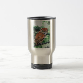Tasse de voyage de "hibou" d'illustrations