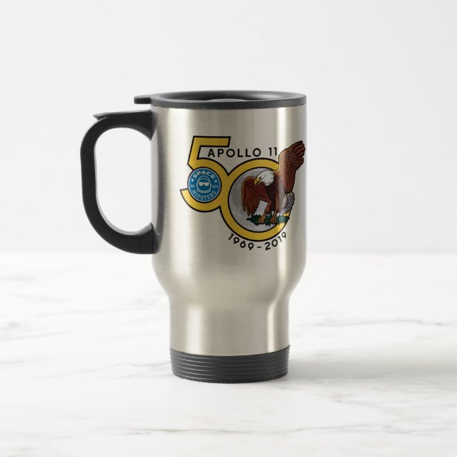 Tasse de voyage de Hipsters® Apollo 50 de l'espace (Gauche)