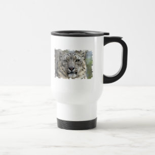 Tasse de voyage de léopard de neige