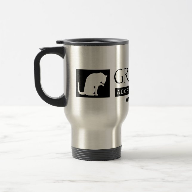 Tasse de voyage de logo de délivrance de chat de (Gauche)