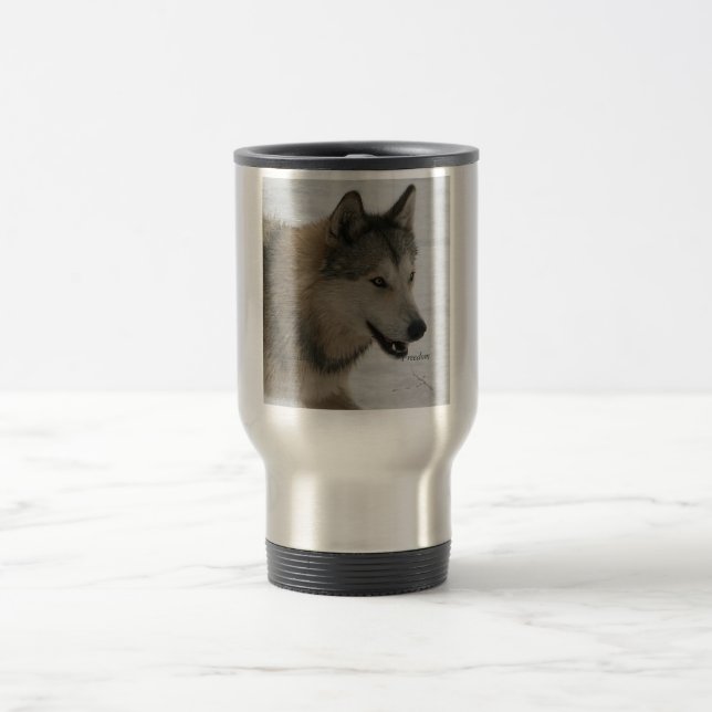 Tasse de voyage de loup gris (Centre)