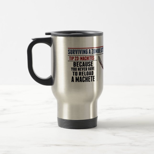TASSE DE VOYAGE DE MACHETTE DE ZOMBI (Gauche)
