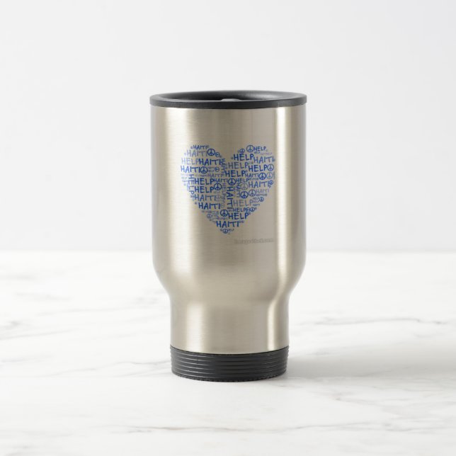 Tasse de voyage de mosaïque de coeur (les (Centre)