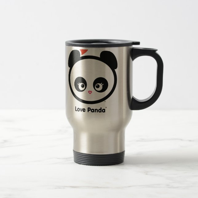 Tasse de voyage de Panda® d'amour (Droit)