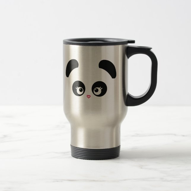 Tasse de voyage de Panda® d'amour (Droit)