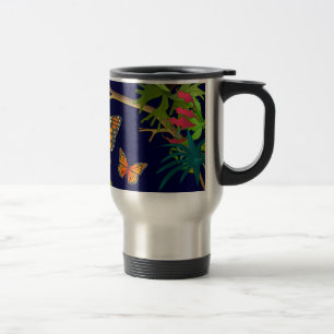 tasse de voyage de papillons de monarque