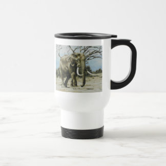 Tasse de voyage de peinture à l'huile d'éléphant