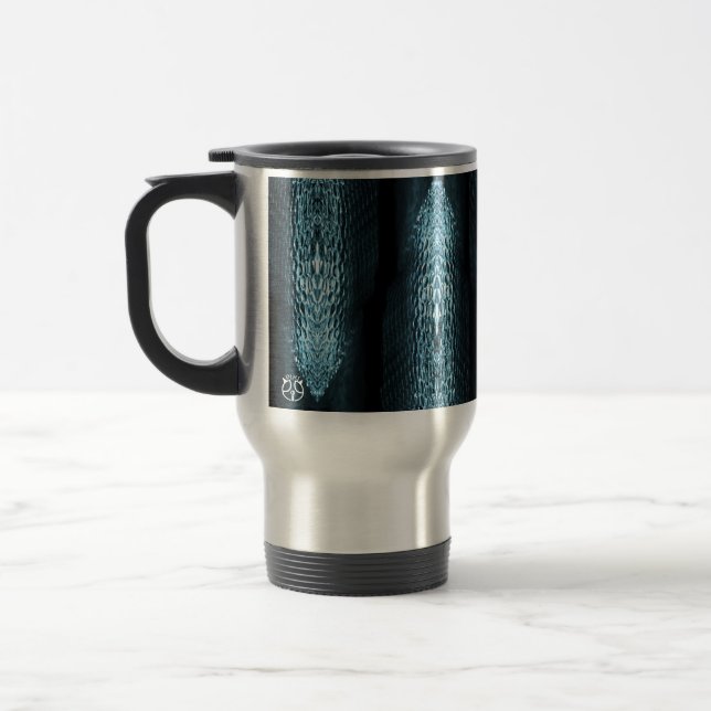 Tasse de voyage de photo d'abrégé sur en verre de (Gauche)