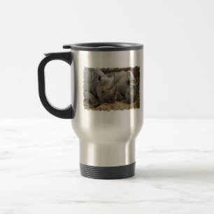 Tasse de voyage de rhinocéros de sommeil