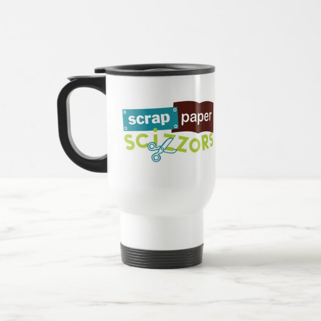 Tasse de voyage de Scizzors de papier de chute (Gauche)
