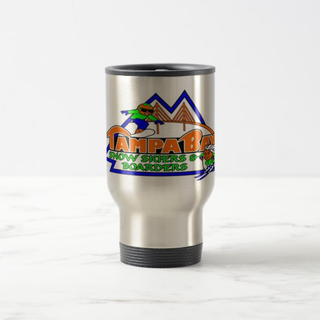 Tasse de voyage de skieurs et de pensionnaires de (Centre)