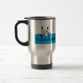 Tasse de voyage de sommet de livre d'images