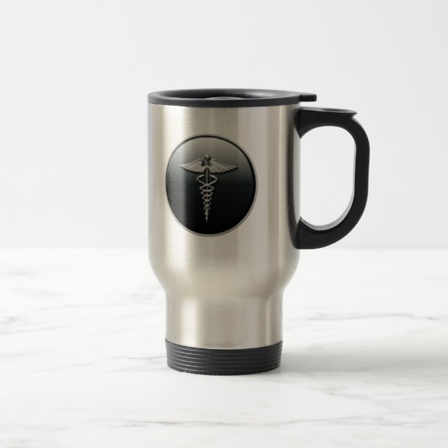 Tasse de voyage de symbole de médecin (Droit)
