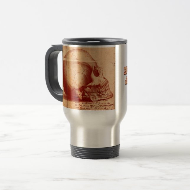 Tasse de voyage de tête de crâne Burke & Hare (Devant gauche)