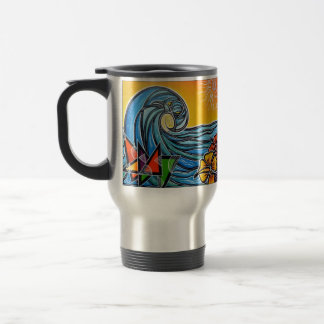 Tasse de voyage de vagues d'été