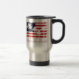 Tasse de voyage d'état d'Hawaï cinquantième de