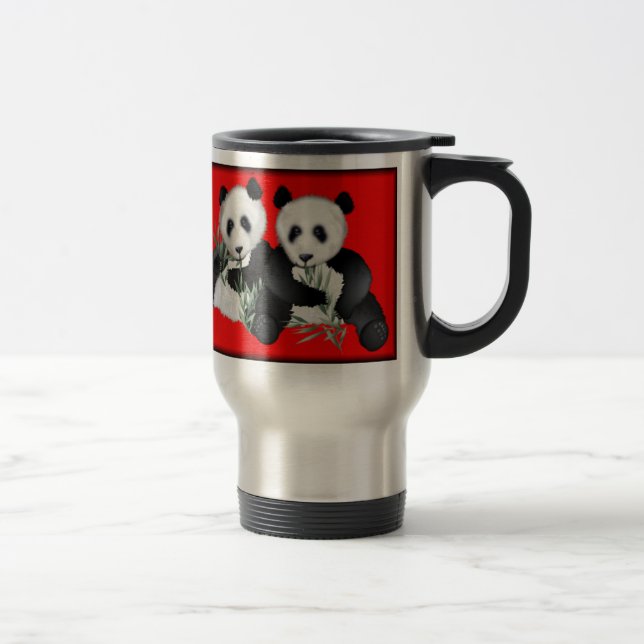 Tasse de voyage d'ours panda (Droit)