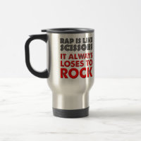 Tasse de voyage drôle Rap Versus Rock Paper Scisso