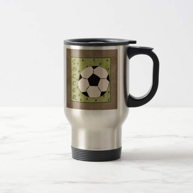 Tasse de voyage du football (Droit)