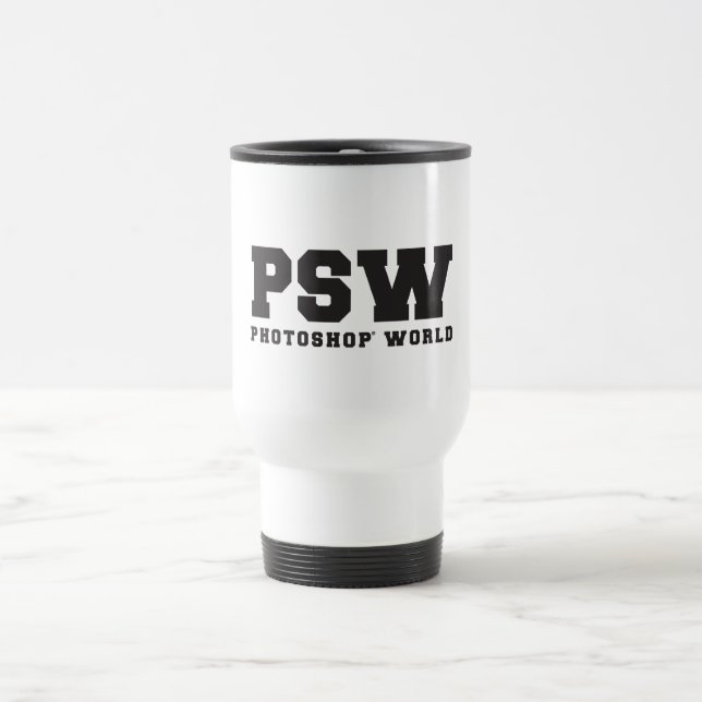Tasse de voyage du monde PSW de Photoshop (Centre)
