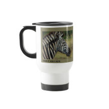 Tasse de voyage en métal de zèbre