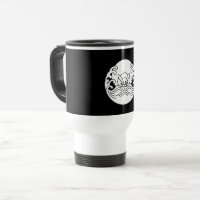 Tasse de voyage lapin lune vague