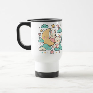 Tasse de voyage Lune croissante Lapin et Ours Mign