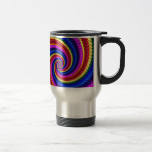 Tasse de voyage - motif de fractale de remous