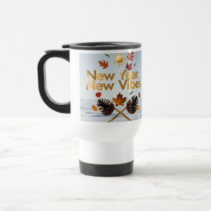 Tasse de voyage « Nouvelle année, nouvelles vibrat