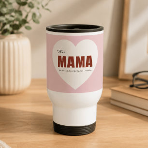 Tasse de voyage personnalisée pour maman avec cœur