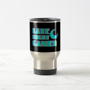 Tasse de voyage pour joueur Neon Glitch Gamer   Sy