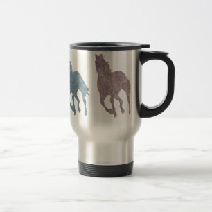 Tasse de voyage pour le cavalier d'amants de