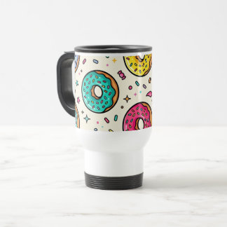Tasse de voyage/quotidienne à motif de beignet