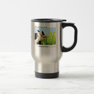 Tasse de voyage "Vache hilarante "A-Brouter du maï