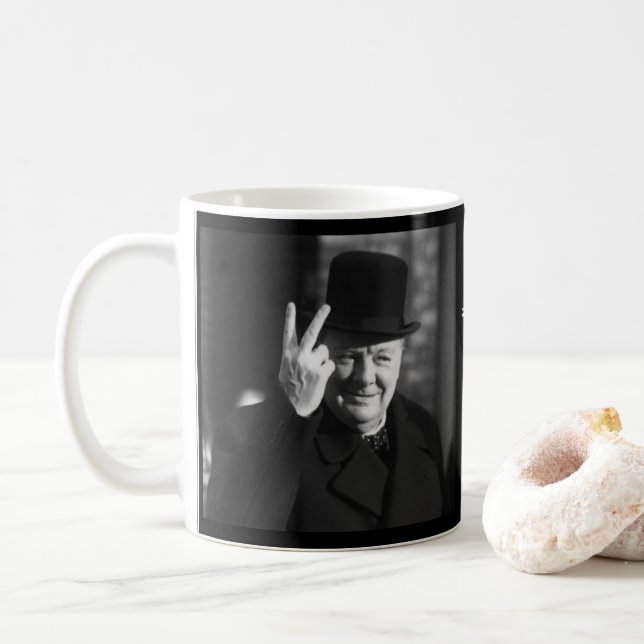 Tasse de Winston Churchill - citation 2 (Avec donut)