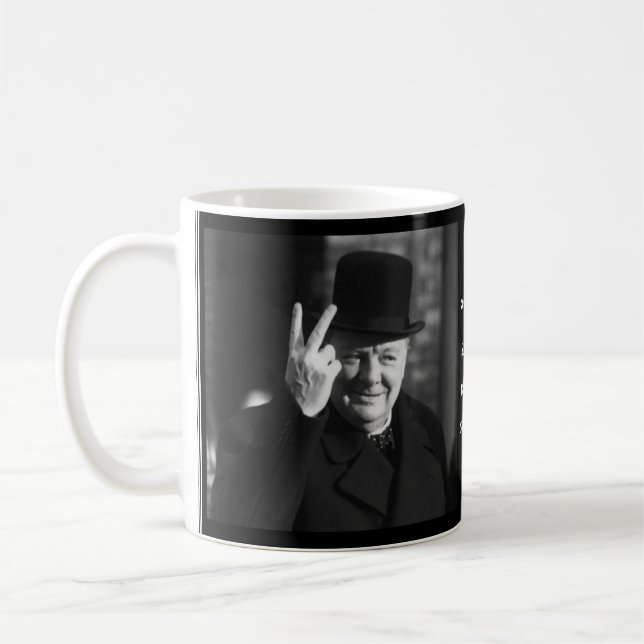Tasse de Winston Churchill - citation 8 (Gauche)