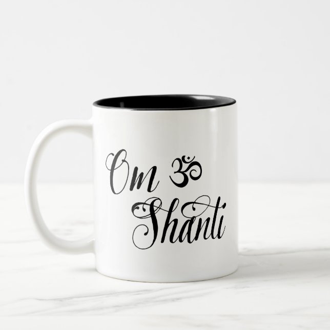 Tasse de yoga de l'OM Shanti (Gauche)