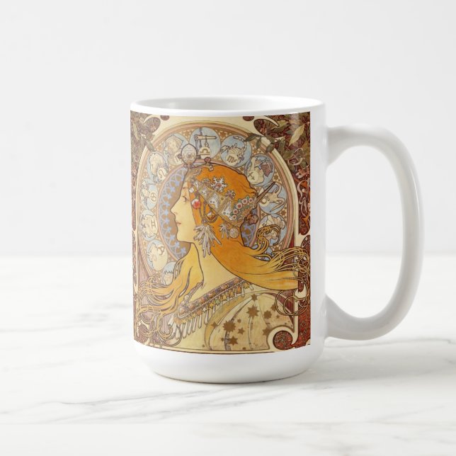 Tasse de zodiaque de Nouveau Alphonse Mucha d'art (Droite)