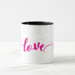 Tasse Décor De Texte Rose Chaud-Amour
