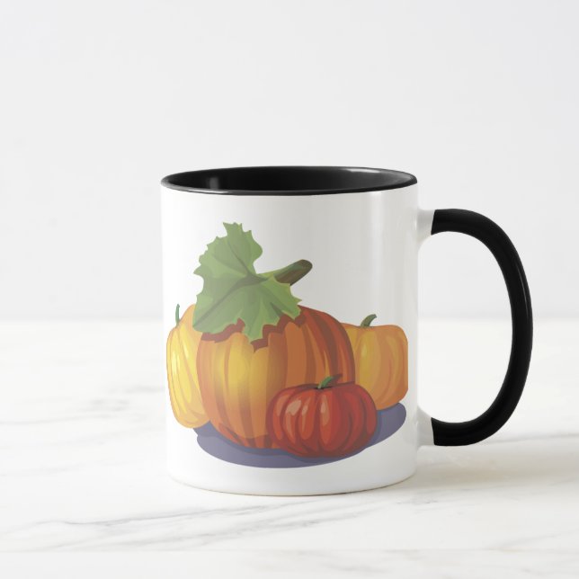 Tasse Décoration citrouille (Droite)